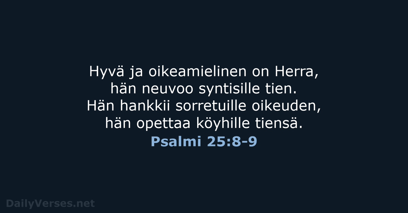 Psalmi 25:8-9 - KR92