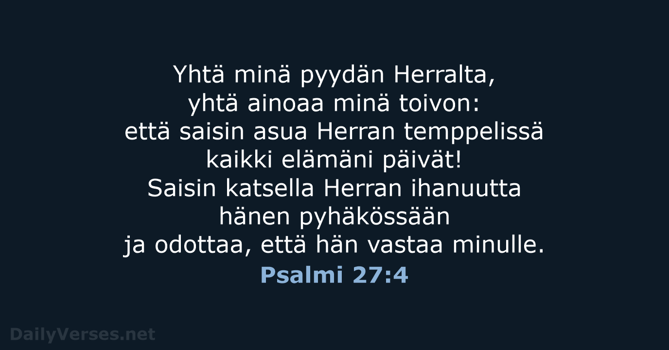 Psalmi 27:4 - KR92