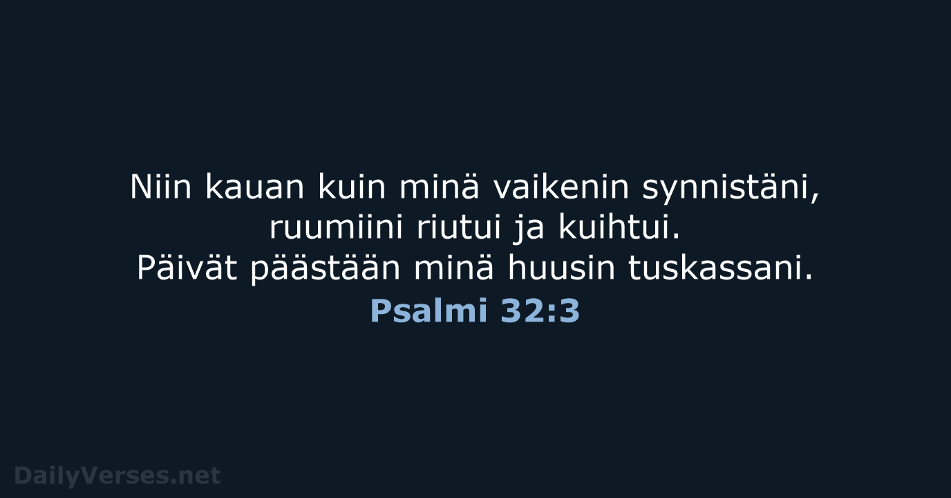 Psalmi 32:3 - KR92