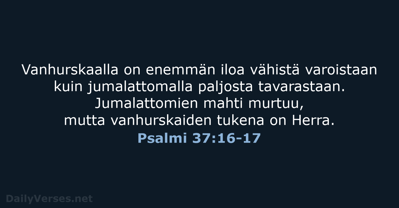 Psalmi 37:16-17 - KR92