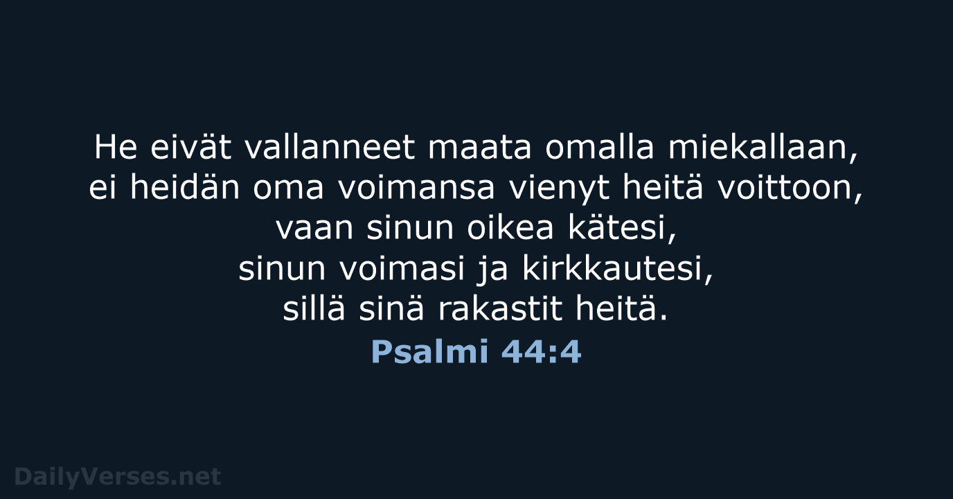 Psalmi 44:4 - KR92