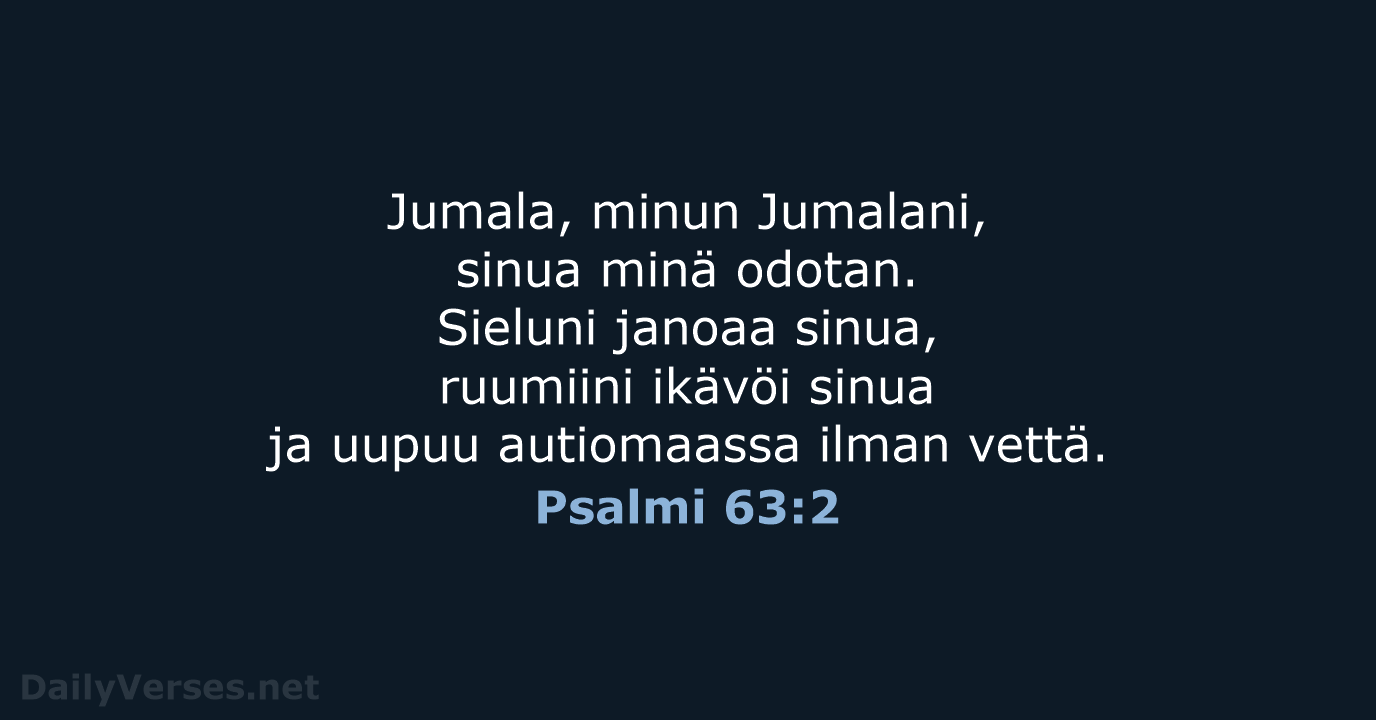 Psalmi 63:2 - KR92