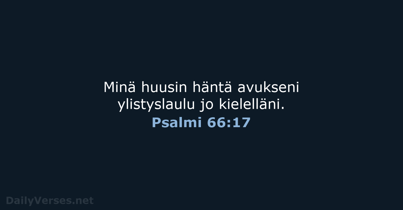 Psalmi 66:17 - KR92