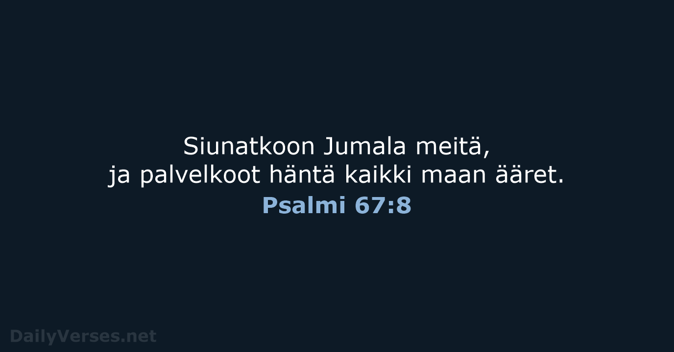 Psalmi 67:8 - KR92