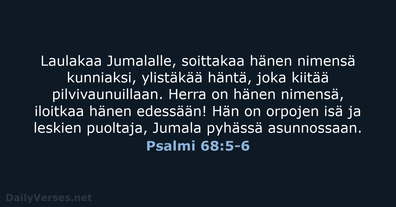 Psalmi 68:5-6 - KR92