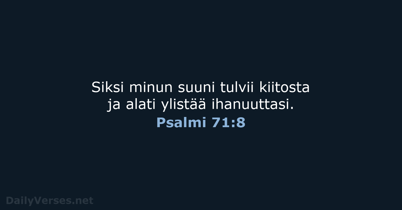 Psalmi 71:8 - KR92