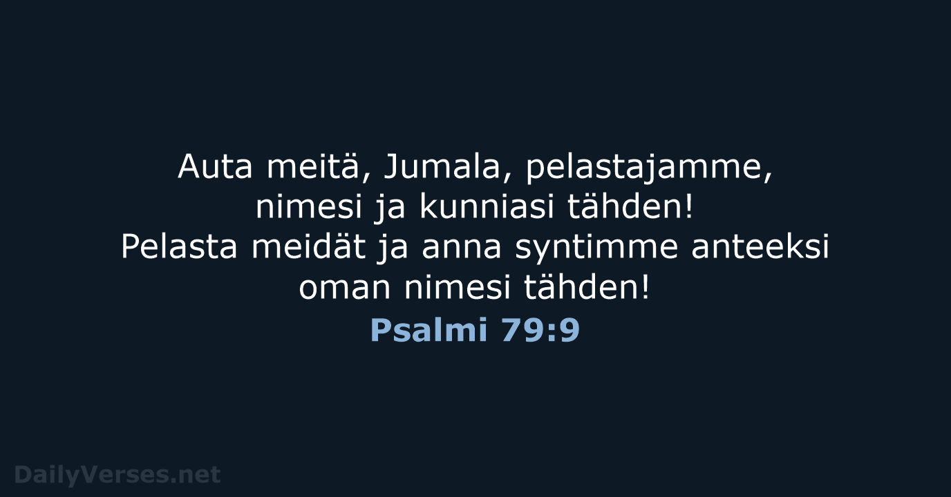 Psalmi 79:9 - KR92