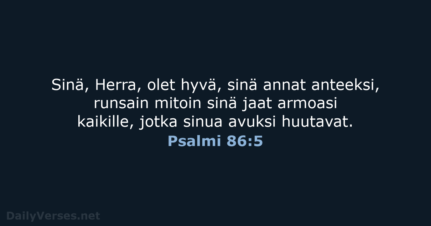Psalmi 86:5 - KR92