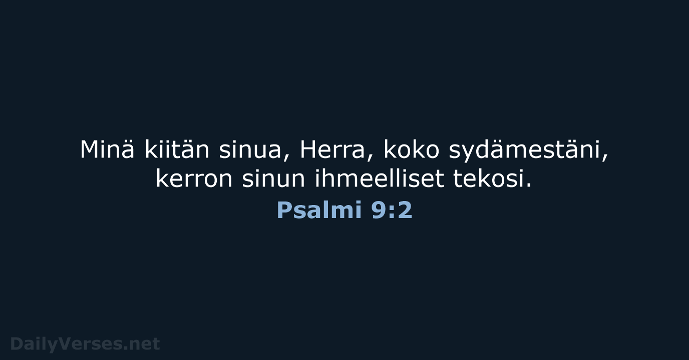 Psalmi 9:2 - KR92
