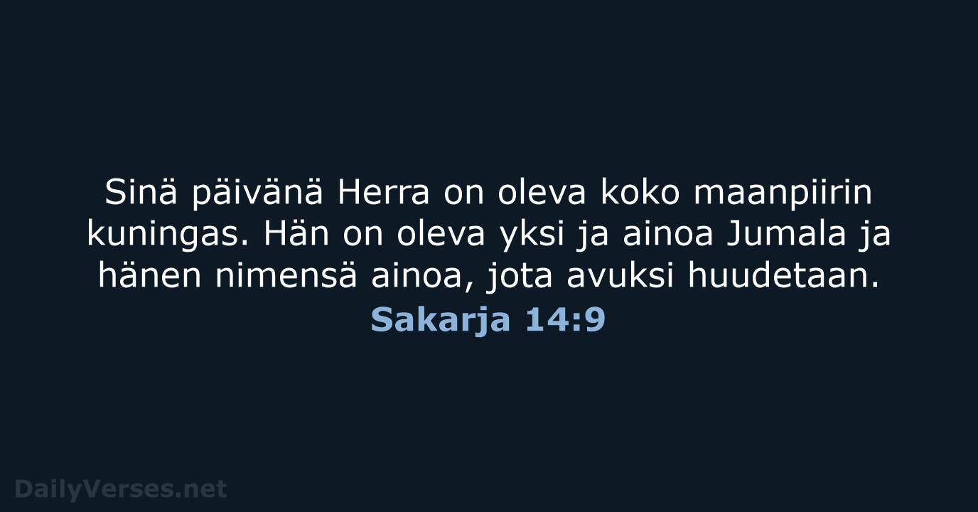 Sakarja 14:9 - KR92