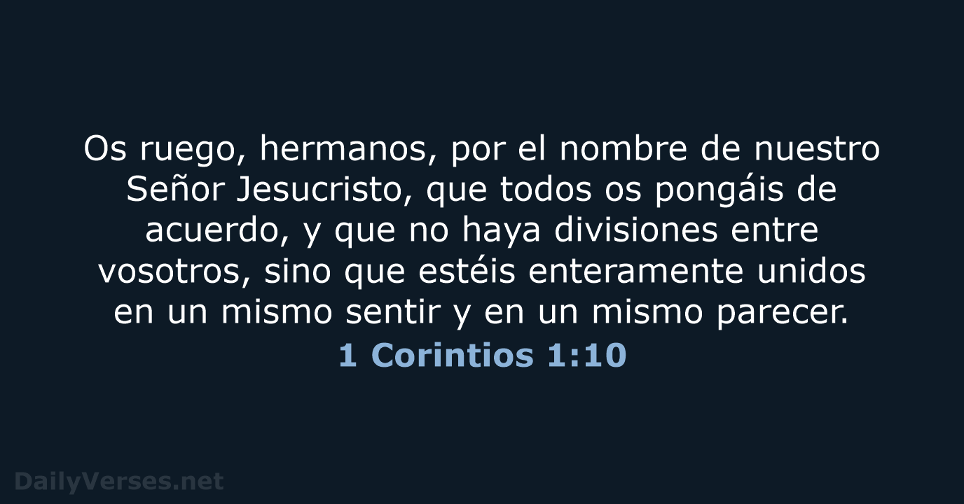 1 Corintios 1:10 - LBLA