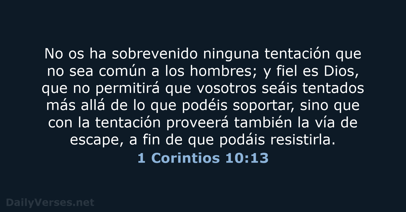 1 Corintios 10:13 - LBLA