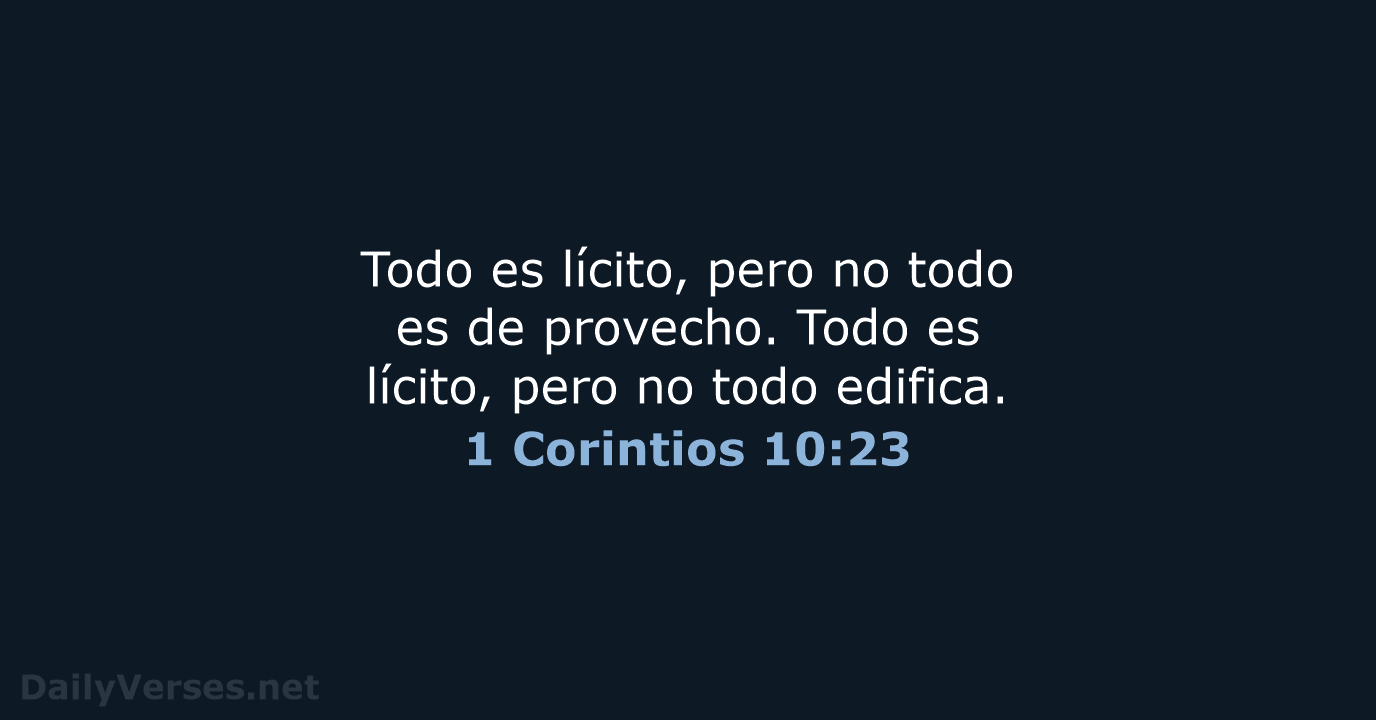 1 Corintios 10:23 - LBLA