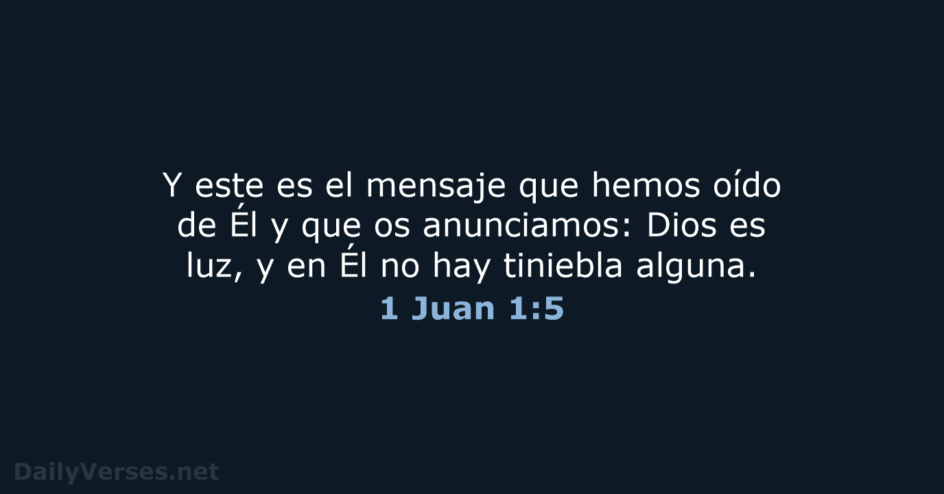 1 Juan 1:5 - LBLA