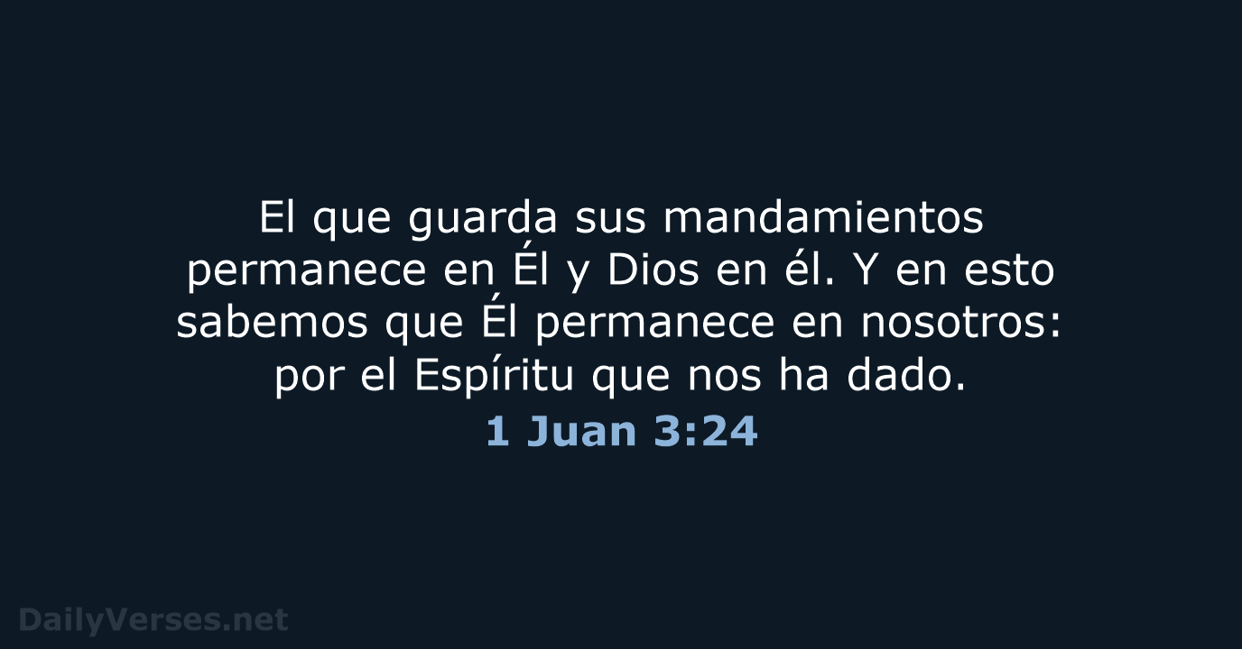 1 Juan 3:24 - LBLA
