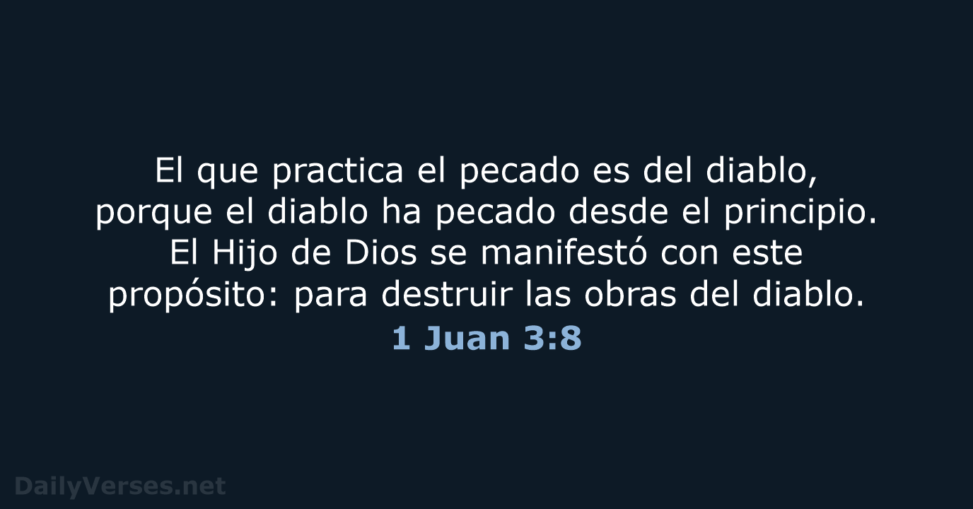 1 Juan 3:8 - LBLA