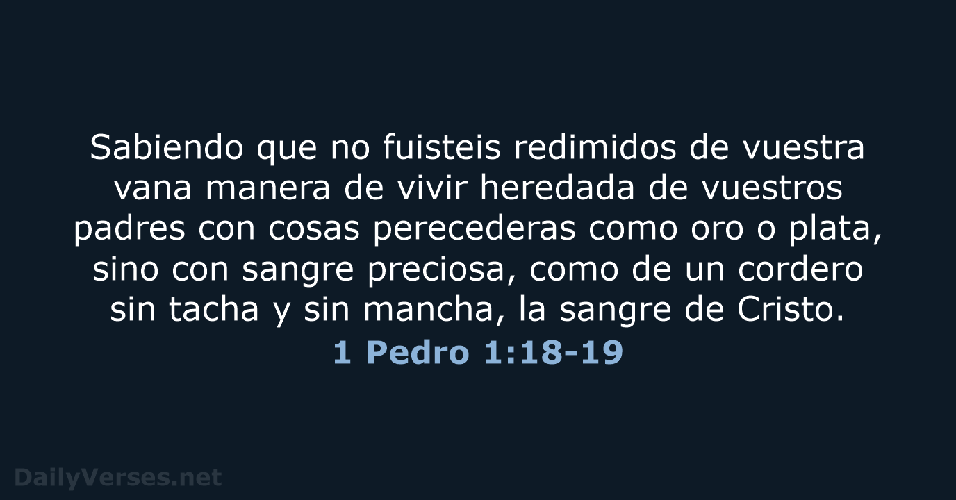 1 Pedro 1:18-19 - LBLA