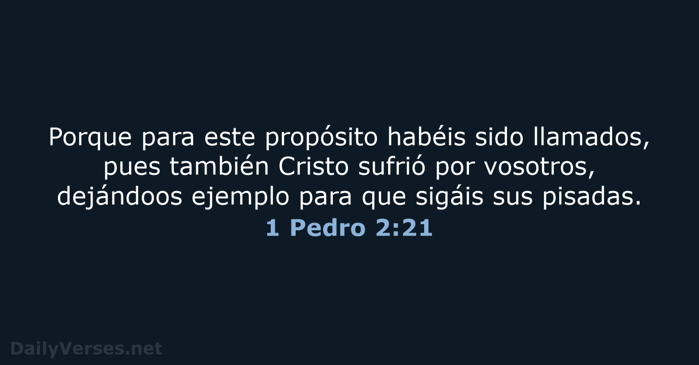 1 Pedro 2:21 - LBLA