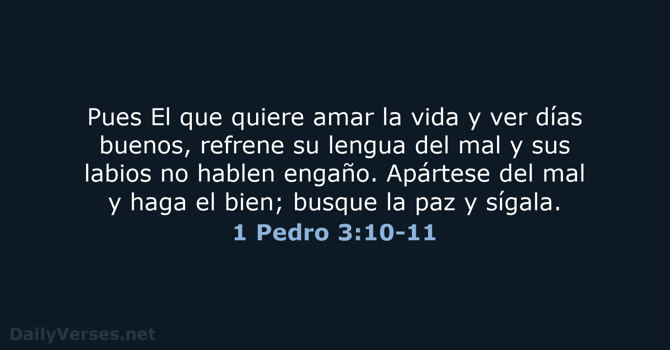1 Pedro 3:10-11 - LBLA