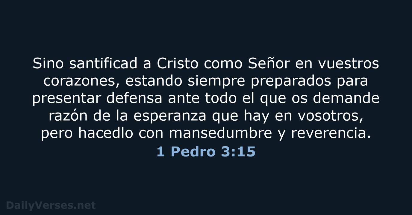1 Pedro 3:15 - LBLA