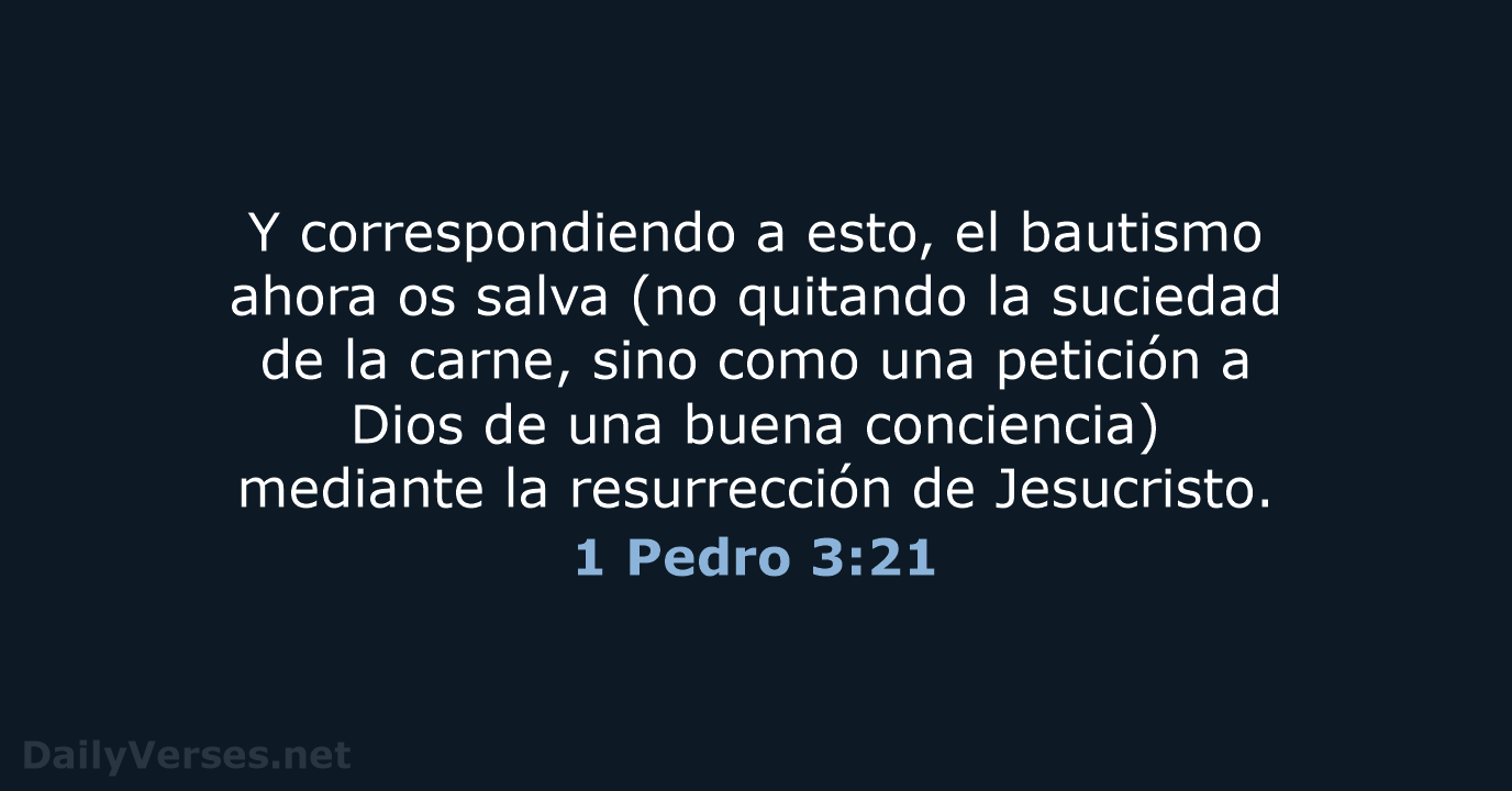 1 Pedro 3:21 - LBLA