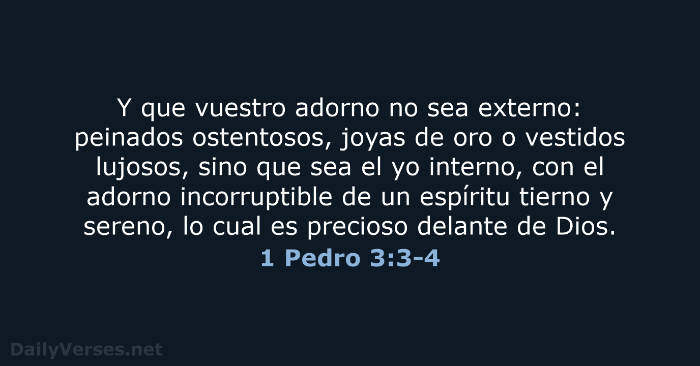 1 Pedro 3:3-4 - LBLA