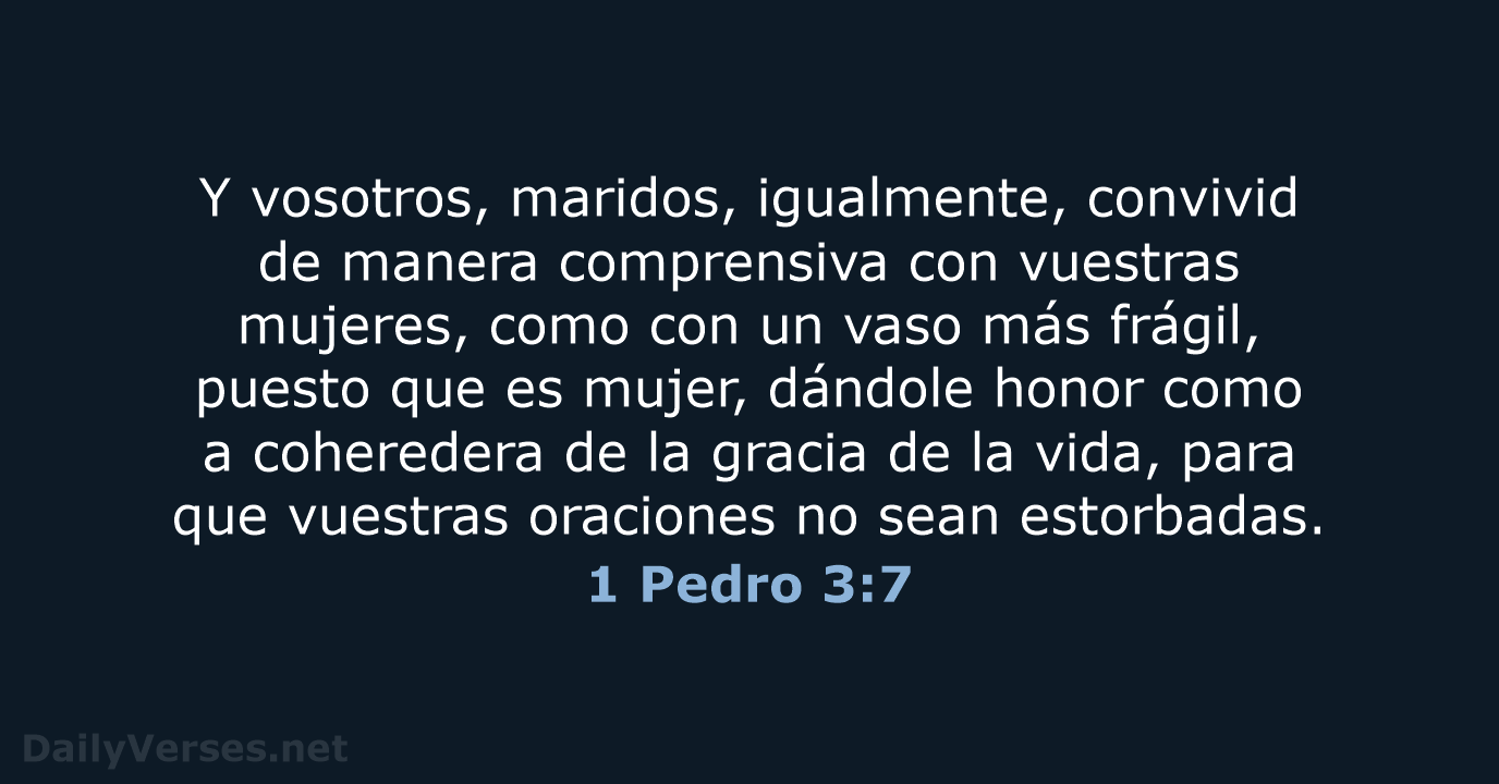 1 Pedro 3:7 - LBLA