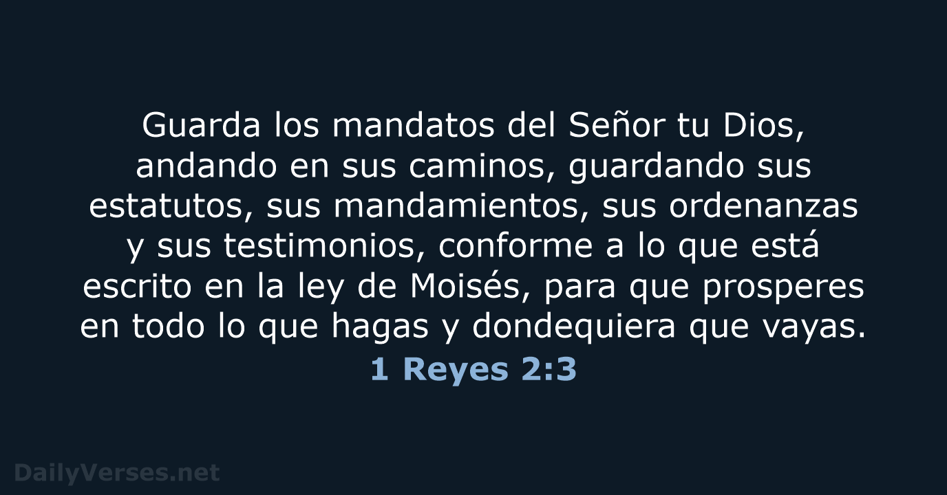 1 Reyes 2:3 - LBLA