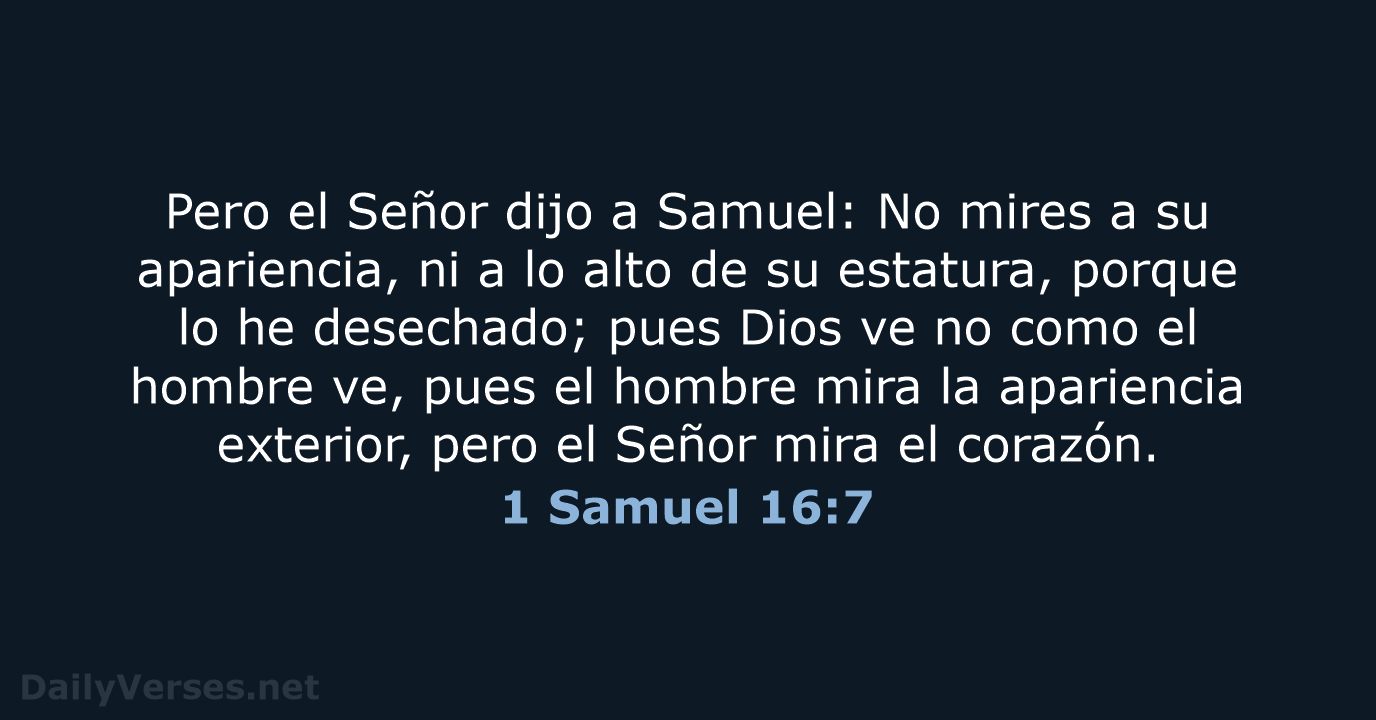 1 Samuel 16:7 - LBLA