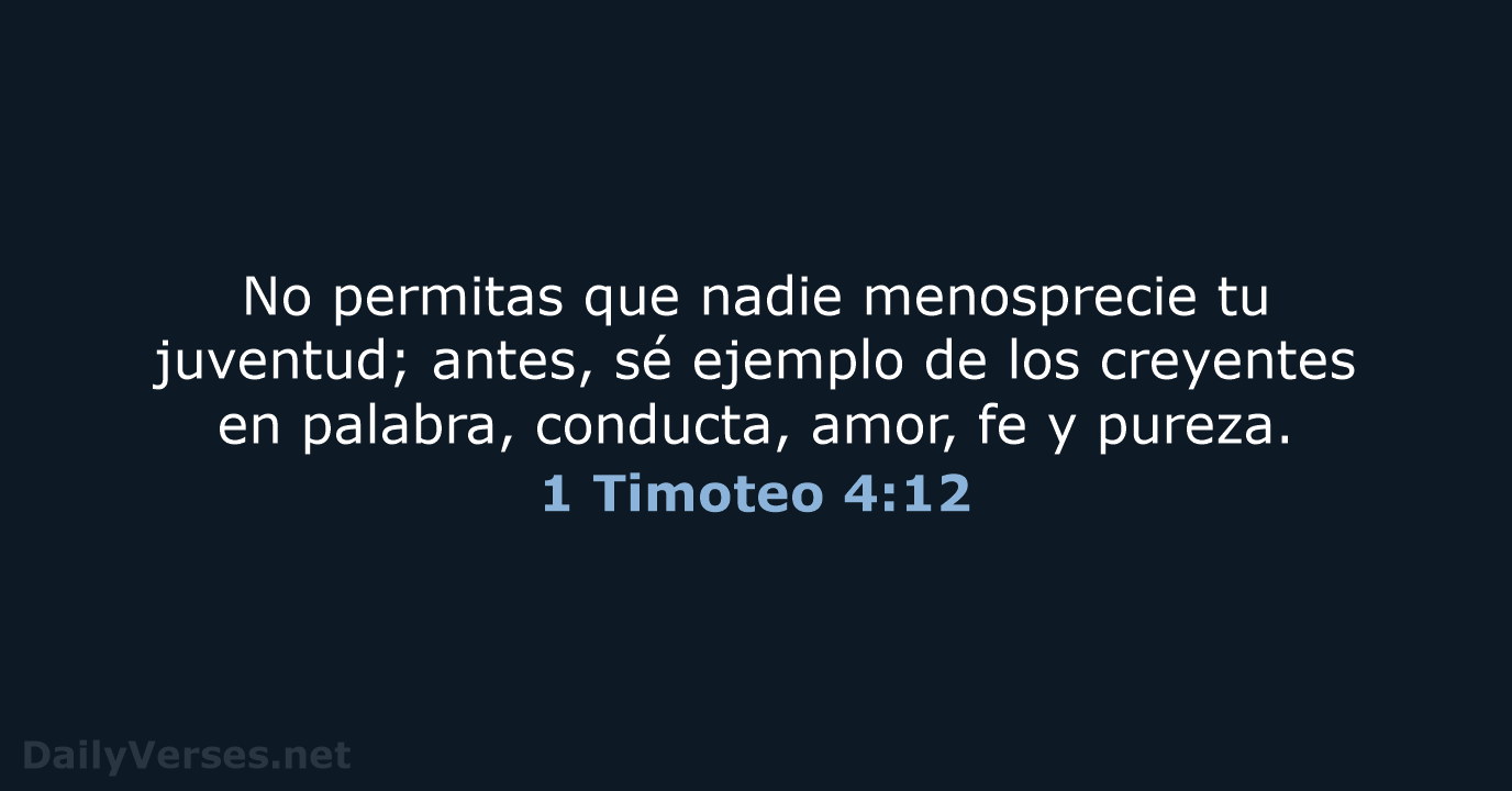 1 Timoteo 4:12 - LBLA