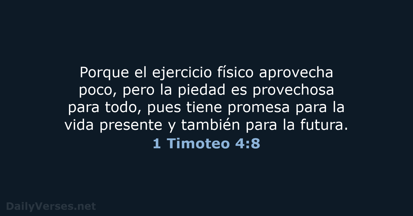 1 Timoteo 4:8 - LBLA