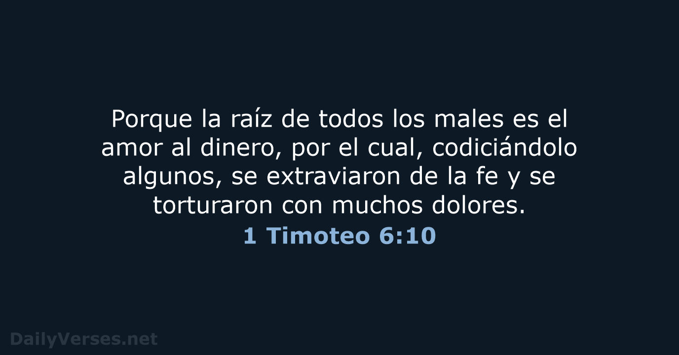 1 Timoteo 6:10 - LBLA