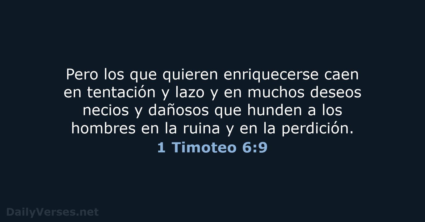 1 Timoteo 6:9 - LBLA