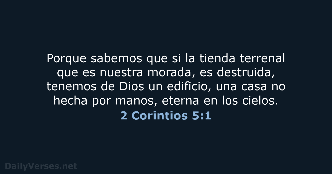 2 Corintios 5:1 - LBLA