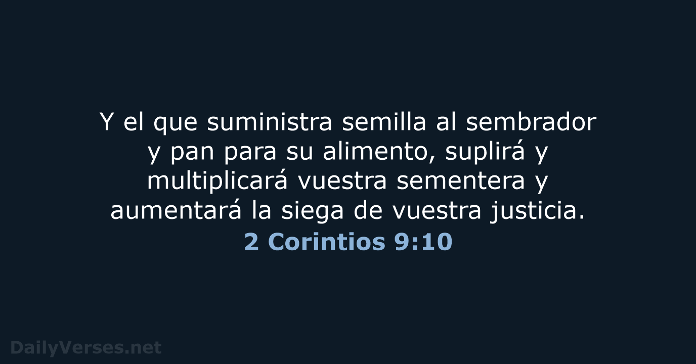 2 Corintios 9:10 - LBLA