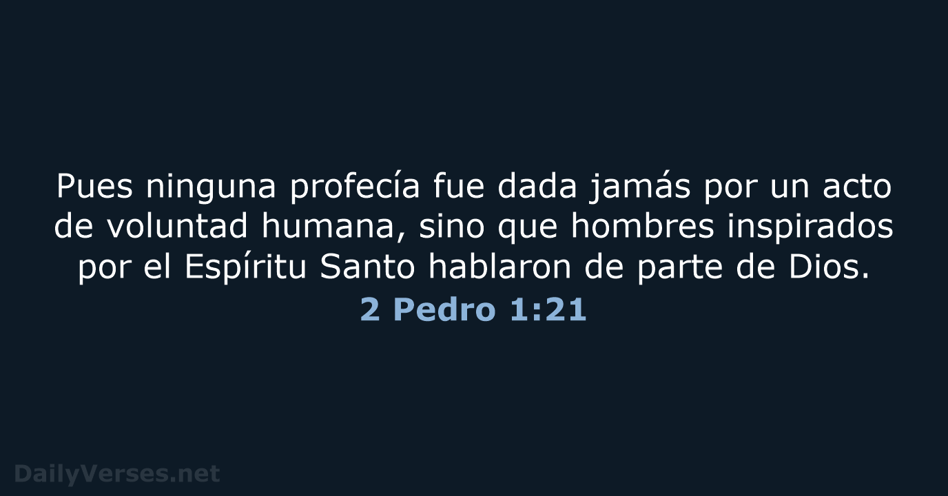 2 Pedro 1:21 - LBLA