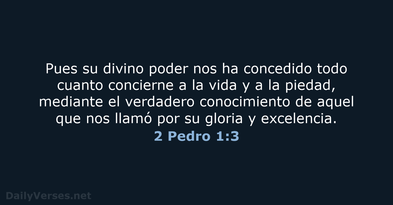2 Pedro 1:3 - LBLA