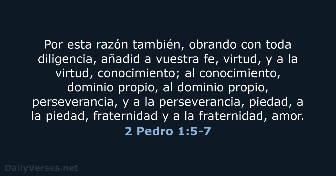 2 Pedro 1:5-7 - LBLA