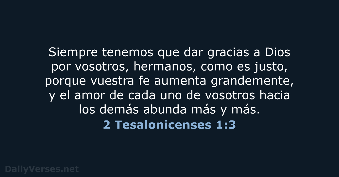 2 Tesalonicenses 1:3 - LBLA