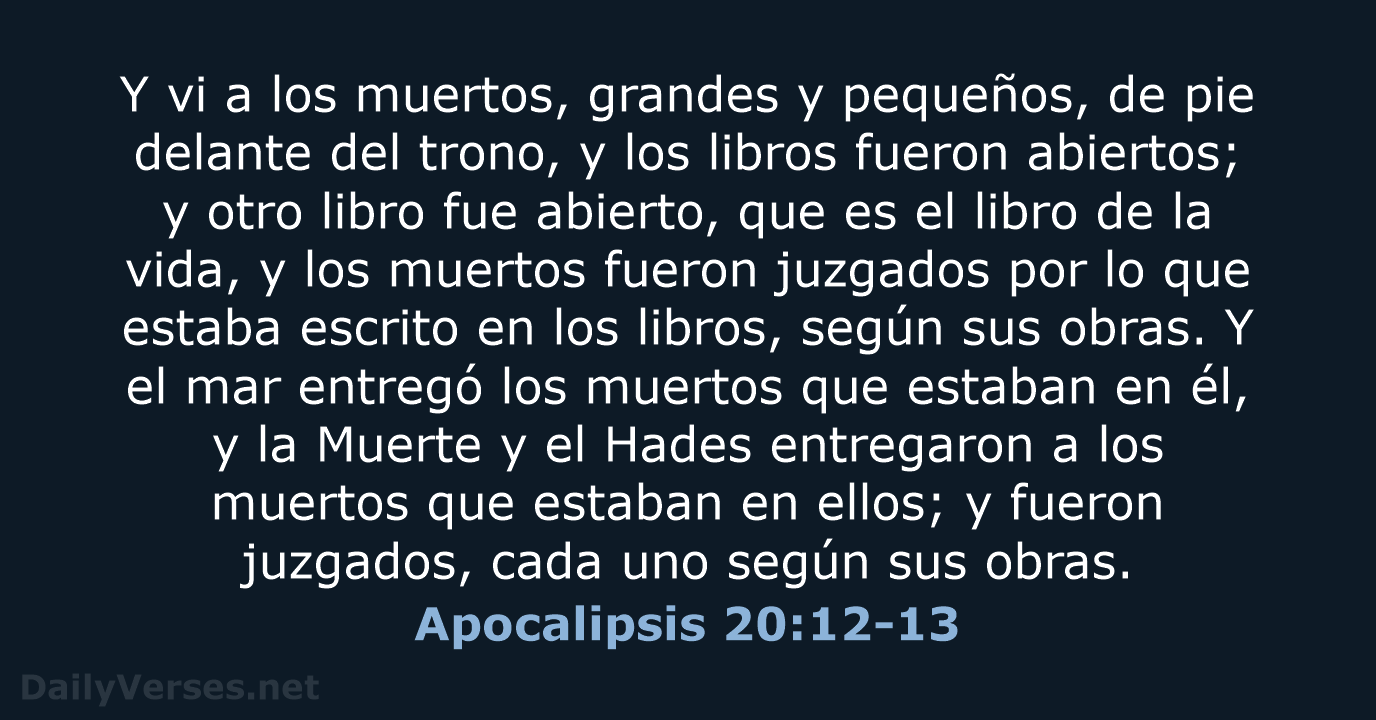 Apocalipsis 20:12-13 - LBLA