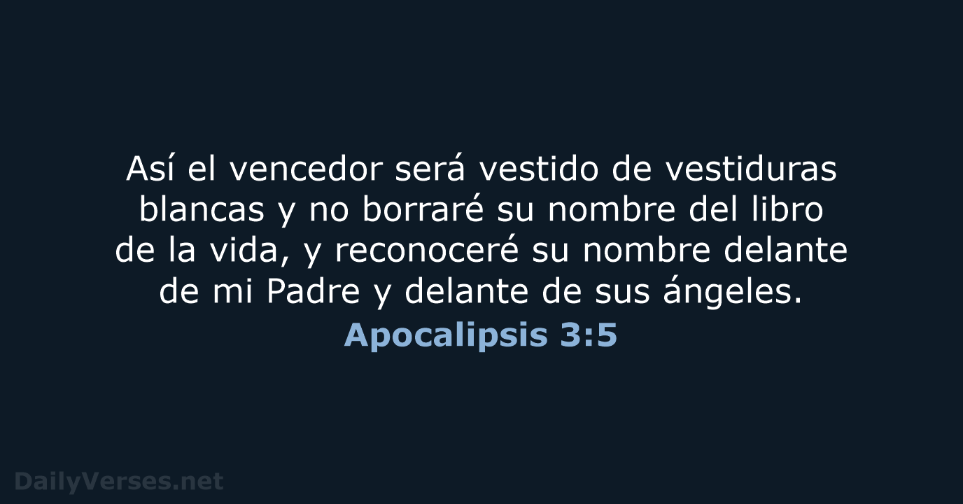 Apocalipsis 3:5 - LBLA