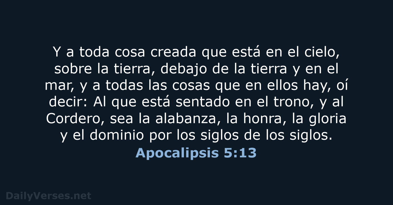 Apocalipsis 5:13 - LBLA