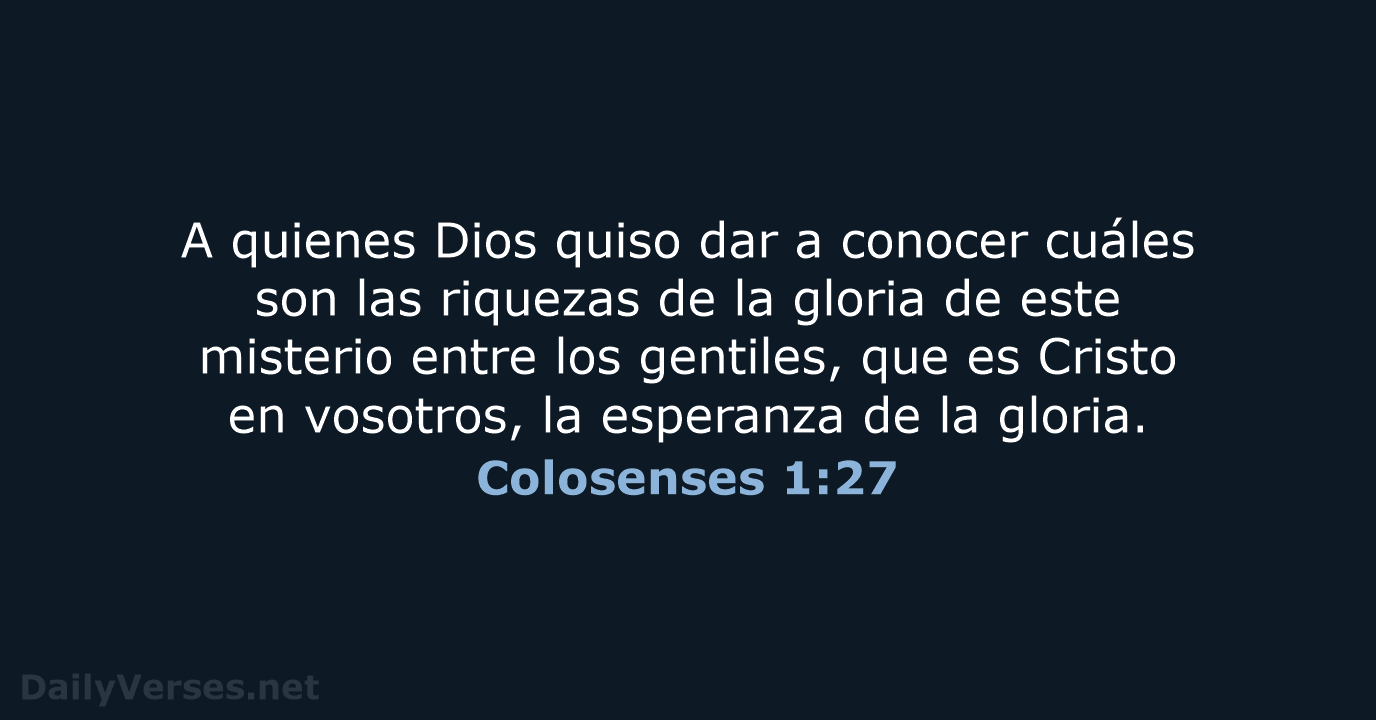 Colosenses 1:27 - LBLA