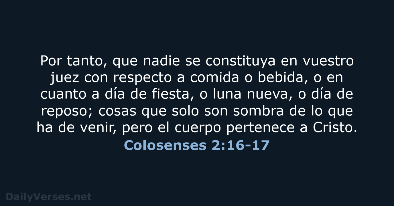 Colosenses 2:16-17 - LBLA