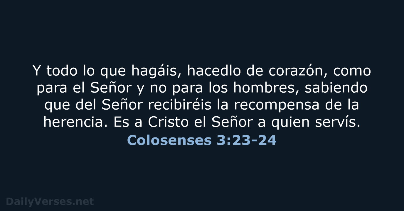 Colosenses 3:23-24 - LBLA