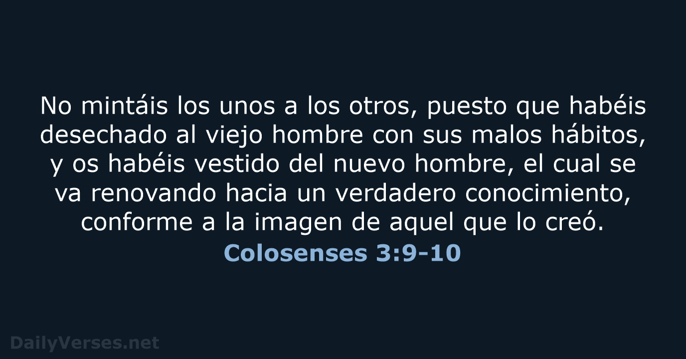 Colosenses 3:9-10 - LBLA