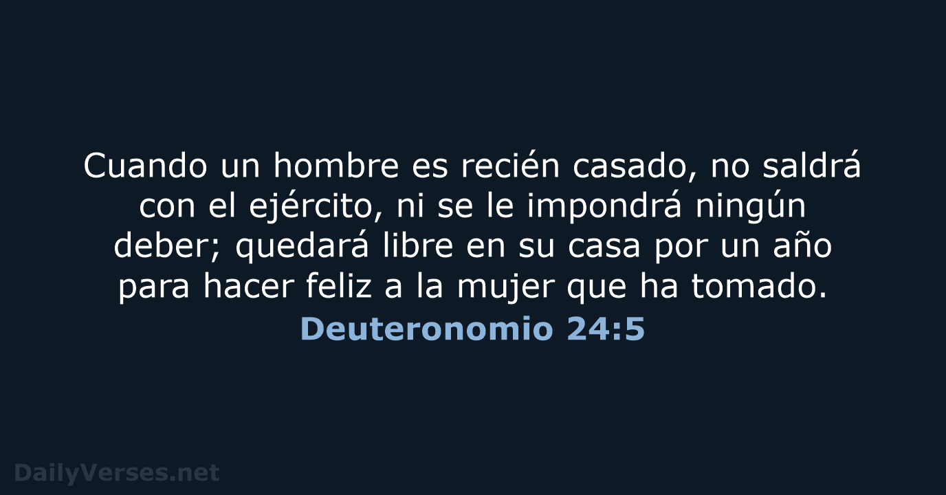 Deuteronomio 24:5 - LBLA