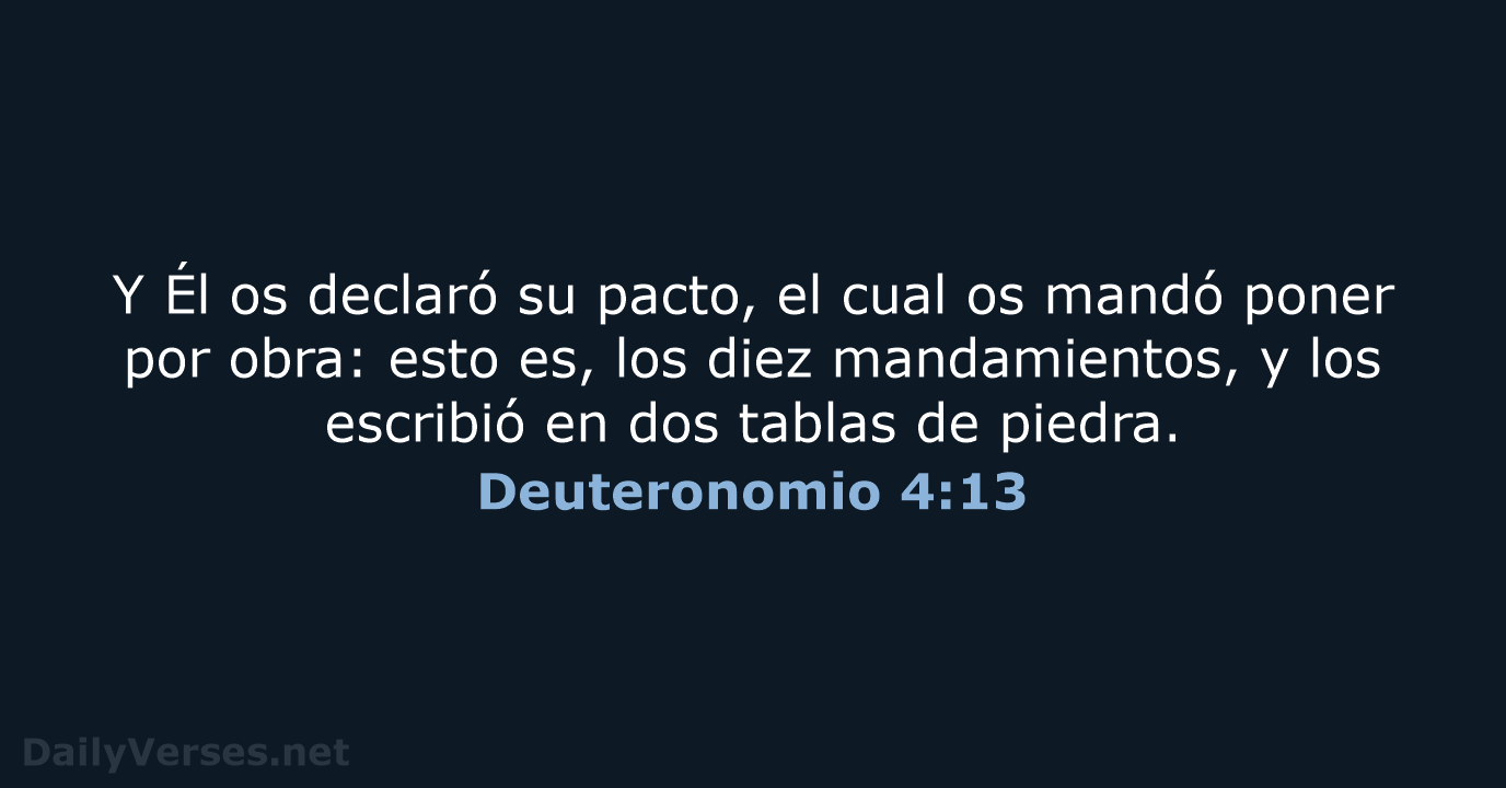 Deuteronomio 4:13 - LBLA