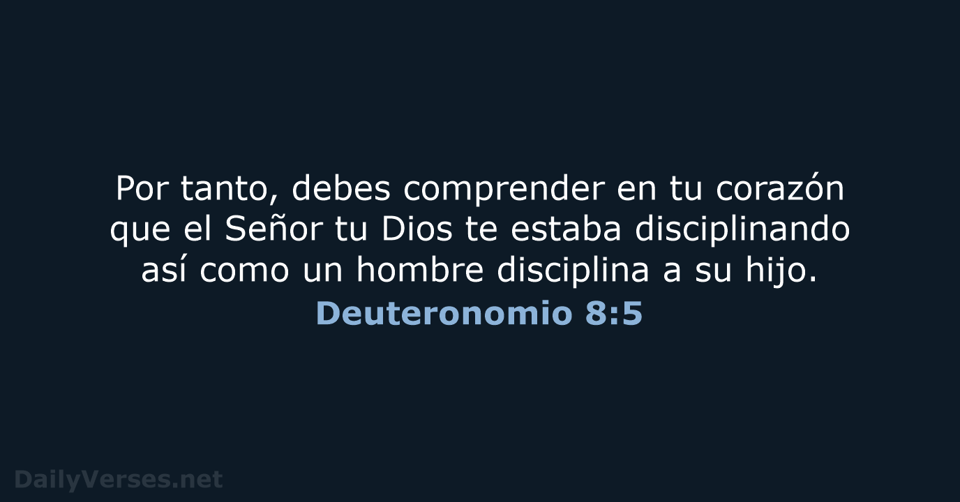 Deuteronomio 8:5 - LBLA