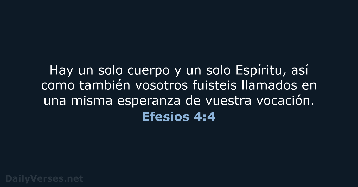 Efesios 4:4 - LBLA